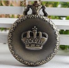 Карманные часы в форме короны, бронзовые, классические, в подарок 2024 - купить недорого