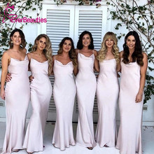 Bridesmaid Dress Long 2020 V-Neck Spaghetti Straps Party Gown Women's Dress for Wedding Party Robe Demoiselle D'honneur 2024 - buy cheap