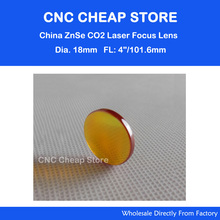 Free Shipping CN ZnSe Co2 Laser Focus Lens Diameter 18mm Focal Length 101.6mm For Co2 Laser Cutting and Engraving Machine 2024 - buy cheap