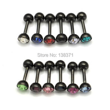 4.5mm width Black titanium steel Austrian crystal unisex Men Screw stud earrings 12 colors for choose 2024 - buy cheap