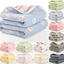 Muslin Swaddle Baby Blankets Swaddling Cotton Swaddle Wrap for Newborn Babies 6 Layer Bath Towel Blanket Baby Bedding Blanket 2024 - buy cheap