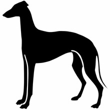 14.8*15.2CM Greyhound Dog Car Styling Decoration Decal Fashion Window Decoration Cartoon Car Sticker C6-1710 2024 - buy cheap