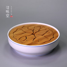 Dehua-bandeja de té de cerámica de alta porcelana, juego de té verde de Kung Fu, Tieguanyin, bandeja redonda de Arte de bambú, Teaware 2024 - compra barato