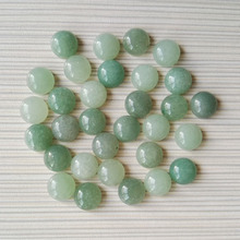 Natural Stone Beads 10MM Aventurine round cabochon necklace Fashion jewelry Ring accessories 50Pcs/lot  Accessories No hole 2024 - buy cheap