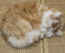 new simulation sleeping cat lifelike handicraft cat doll gift about 25x21cm 2024 - buy cheap