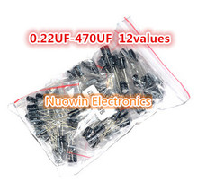 12values*10pcs=120pcs 0.22UF~470UF Aluminum electrolytic capacitors Assorted Kit 2024 - buy cheap