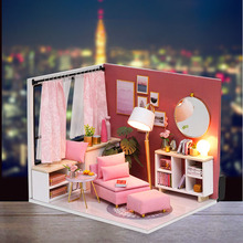 Assemble Puzzle Kits 3d Miniaturas Doll House Furniture Wooden Diy Dollhouse Miniature Dollhouse Toys For Children Birthday Gift 2024 - buy cheap