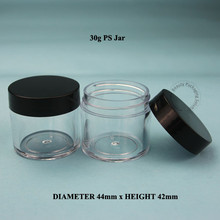 50pcs/Lot Promotion 30g Plastic Cream Jar Facial Cream Bottle Women Cosmetic 1/3 OZ Container Black Cap 30ml Packaging 2024 - buy cheap