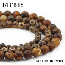 BTFBES China Tibetan Buddhism Matte Dzi Eyes Beads Natural Carnelian 8 10 12mm Round Loose Beads for Jewelry Bracelet Making DIY 2024 - buy cheap