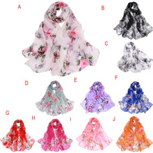 Womail lenço feminino estampa de flor de pêssego, envoltório longo macio cachecol senhoras xale pashmina bandana 2020 f12 2024 - compre barato