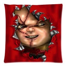 Child's Play&Bride of Chucky&Seed of Chucky Background Two Side Printed Cotton Linen Throw Pillow Case 17.7"X17.7"(45 X 45CM) 2024 - buy cheap