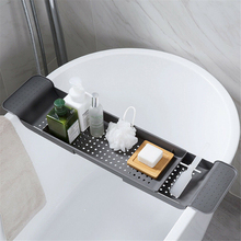 High grade Bathtub Storage Rack Bath Tray Shelf Tub Bathroom Tools Makeup Towel Organizer Plastic Kitchen Sink Drain Holder 2024 - buy cheap