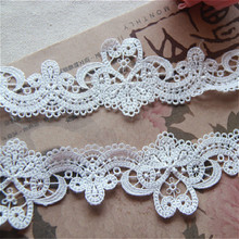 Free Shipping Water Soluble Embroidered Lace Fabric DIY Material Clothes Decoration Lace Trim Width 5cm 5Yds/lot 2024 - buy cheap