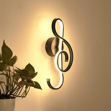 Simple creative led wall lamp Note led background wall lights lighting fixture led lighting lamps lighting fixture black white 2024 - buy cheap