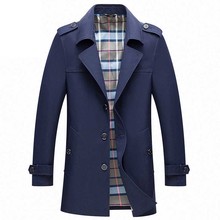 Mens Trench Coats Male Blazer Designs Slim Fit Business Casual Suit Jacket V-Neck Thin Spring Autumn Trench Jackets Windbreaker 2024 - buy cheap