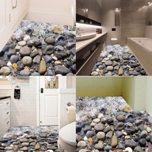 Adesivo de parede 3d de pedra de praia, adesivo removível para decoração do quarto, arte em vinil, 1 peça 2024 - compre barato