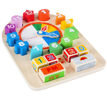 Kids Montessori Materials Educational WoodenToys For Children Multifunction Time and Whether Sheet Clock Calendar oyuncak 2024 - buy cheap