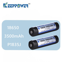 2 pcs KeepPower 3500mAh 18650 protected li-ion rechargeable battery 3.7V P1835J drop shipping 2024 - buy cheap