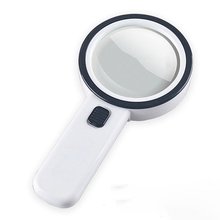 Portable Handheld Magnifiers 30X Optical Glass Magnifying Tool With LED Light Lamp for Reading and Identification 2024 - buy cheap