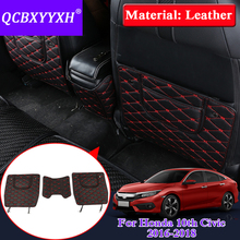 QCBXYYXH Car Armrest Cover Kick Pad Case Back Seat Protection Mat Children Anti-Kick Pad For Honda 10th Civic 2016-2018 2024 - buy cheap