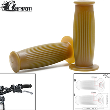 Esquerda 22mm direita 24mm alça do vintage apertos de borracha da motocicleta universal guiador apertos mão barra aperto termina para honda vfr 800 cbr 2024 - compre barato