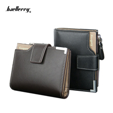 2022 New brand short leather men's wallet high quality guarantee zipper purse for male card purse with coin bag 2024 - buy cheap