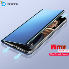 Зеркальный чехол для Huawei P Smart Honor 10 9 Lite P Smart 2019 Mate 20 P20 Pro Nova 3 3i 4 8X с подставкой 2024 - купить недорого