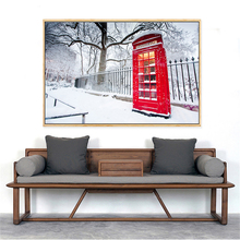 London Bus Poster Nordic Arte Da Parede Preto Branco Vermelho Cabine Telefônica Parede Pictures para Sala de estar Pintura Da Lona Cityscape 2024 - compre barato