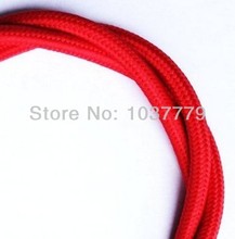 FREE Shipping Red color retro textile cloth wire cord 12meters/lot DIY vintage pendant lamp fabric cable 2024 - buy cheap