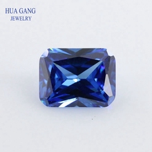 5A Blue Octangle Shape Cut CZ Stone Synthetic Gems Cubic Zirconia For Jewelry Size 3x4~13x18mm Free Shipping 2024 - buy cheap