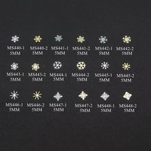 100pcs/bag Silver/Gold New Snowflake Winter-Flake non-adhesive Soft Metal Sticker Nail Art Decoration Acrylic Deco M-28 2024 - buy cheap