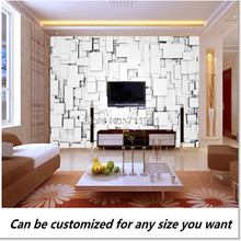 Free shipping custom modern 3D Design From White Blocks Wall Mural Wallpaper TV sitting room bedroom background wallpaper 2024 - buy cheap