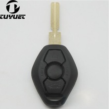 Carcasa de llave ciego de coche, 3 botones, para BMW Serie 3, 5, 7, sin cortar, 4 pistas, con palabras, 315MHZ 2024 - compra barato