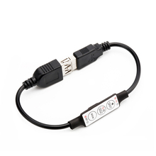 CLAITE 3 Keys Mini USB LED Controller Brightness Dimmer DC5V 6A 30W Remote Control for 5050 3528 Single Color Strip Light 2024 - buy cheap