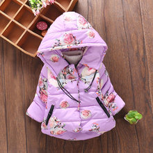 For Baby girl autumn winter clothing cotton jacket outerwear infant baby girl outfits clothes casual sports hooded jackets coats 2024 - buy cheap