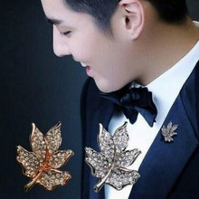 High-grade Men's Suits Japan And Korea Version Of The Small Maple Tree Men And Women Clothing Fine Leaf Brooch Jewelry Wholesale 2024 - buy cheap