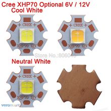 Cree XHP70-emisor LED de alta potencia, blanco frío, 6500K, blanco neutro, 5000K, blanco cálido, Base de PCB de cobre de 16mm y 20mm, 6V o 12V, 3000K 2024 - compra barato