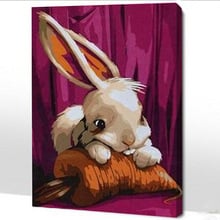 Baby rabbit Framed 16x20inch Pictures Paint By Numbers DIY Digital Oil Painting On Canvas 40x50cm 2024 - buy cheap