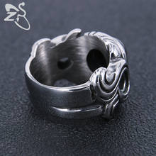 Кольца ZS в стиле панк-рок, большие кольца из нержавеющей стали для мужчин, мужское кольцо на палец для вечеринки 2024 - купить недорого