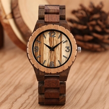 Wood Watch Men's Watches Natural Walnut Wooden Watches Durable Full Wooden Strap Clock Male Retro Wristwatch Gift Relojes Hombre 2024 - buy cheap