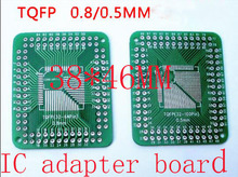 Placa de transferência para pc, 100mm, placa adaptadora 100/0.5mm, fqfp dip 32 44 64 80 0.8 smd 2024 - compre barato