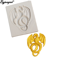 M2065 sugarcraft dragão resina uv silicone molde fondant chocolate doces lollipop cristal cola epoxy argila macia assar ferramenta 2024 - compre barato