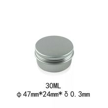 200pcs 47*24mm 30ml Aluminium Cosmeti ccream jars 30g Metal Cream Jars with screw lid Silver tin container bottle candle can box 2024 - buy cheap