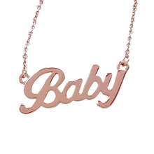 1PC Gold/Silver Color Letter Baby/Bitch Pendants Necklace Women Long Chain Alloy Fashion Pendant Necklace Gift Jewelry femme 2024 - buy cheap