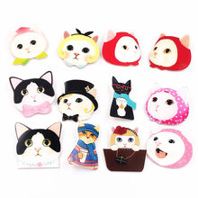 1PCS Anime Cat lady Badges for Clothing scarf Bag Hat Shoes On Backpack 3D Acrylic Badge Icon Pin Brooches diy accessories 2024 - buy cheap