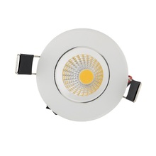 Высокая яркость COB led светильник 3 Вт белый корпус AC110 ~ 220 В прожектор потолочный теплый/холодный белый Бесплатная доставка 2024 - купить недорого