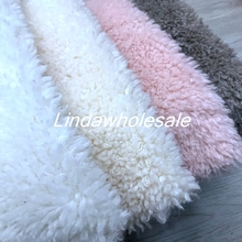Tecido de imitação de couro de lã encaracolado, de alta qualidade, pano de feltro, 160cm x 45cm por peça, para outono e inverno 2024 - compre barato