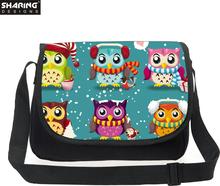 Multicolor Large Capacity Travel Bags Cute owl Children Canvas Messenger Bag Women Crossbody Bags Teenager Girls Casual Bags 2024 - buy cheap