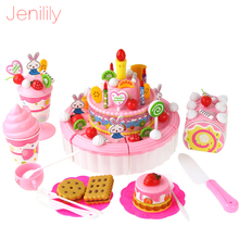 Jenilily Kitchen Toys for Girls Pretend Play Cutting Birthday Cake Food Toy Kitchen for Children Play House Toys cocina de jugu 2024 - buy cheap