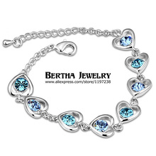 Pulsera con diseño de corazón y amor para mujer, brazalete con cristales Swarovski, joyería de alta calidad, gran oferta 2024 - compra barato